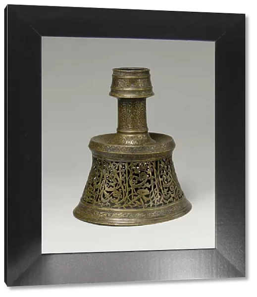 Candlestick inscribed with Wishes for Good Fortune, Peace and Happiness to its Owner