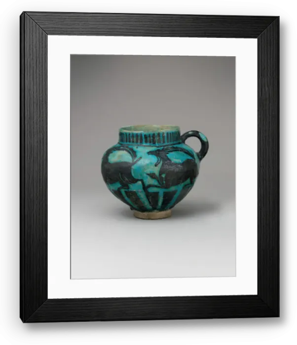 Framed Print : Cup with Running Ibexes, Iran, second half 12th century. Creator: Unknown Framed Print : Cup with Running Ibexes, Iran, second half 12th century. Creator: Unknown