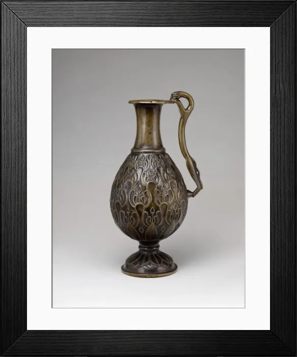Framed Print : Ewer with a Feline-Shaped Handle, Iran, 7th century. Creator: Unknown Framed Print : Ewer with a Feline-Shaped Handle, Iran, 7th century. Creator: Unknown