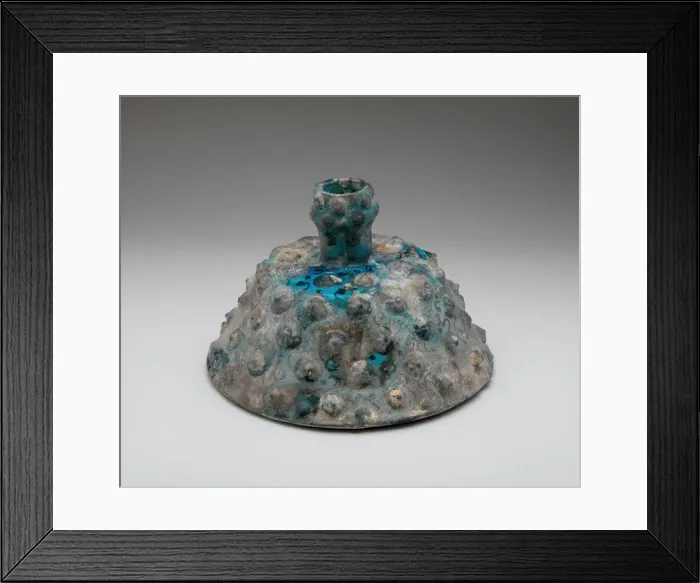Framed Print : Embossed Candlestick, Iran, 12th century. Creator: Unknown Framed Print : Embossed Candlestick, Iran, 12th century. Creator: Unknown