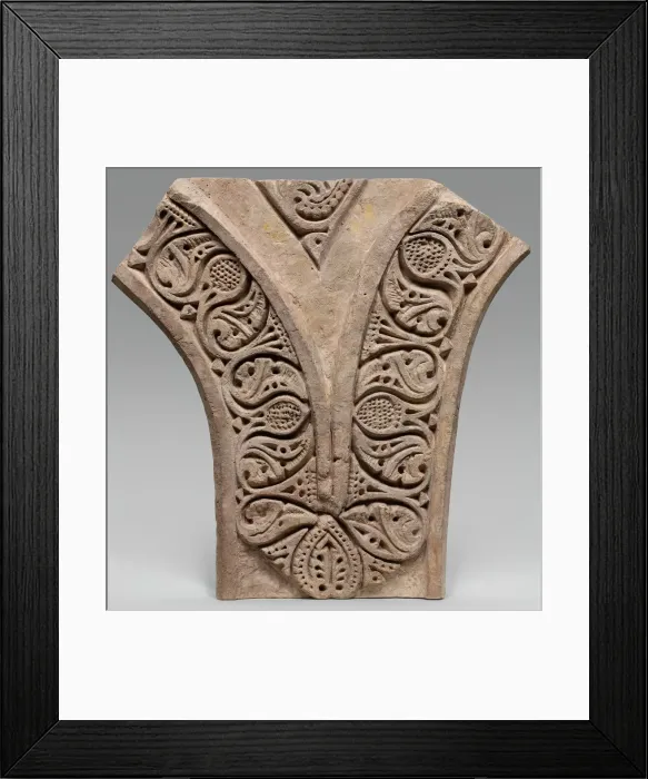 Framed Print : Carved Stucco Panel from Between Two Arches, Iran, 10th century. Creator: Unknown Framed Print : Carved Stucco Panel from Between Two Arches, Iran, 10th century. Creator: Unknown