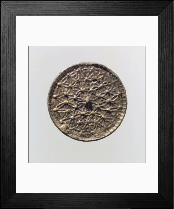 Framed Print : Mirror, Iran, 12th-13th century. Creator: Unknown Framed Print : Mirror, Iran, 12th-13th century. Creator: Unknown