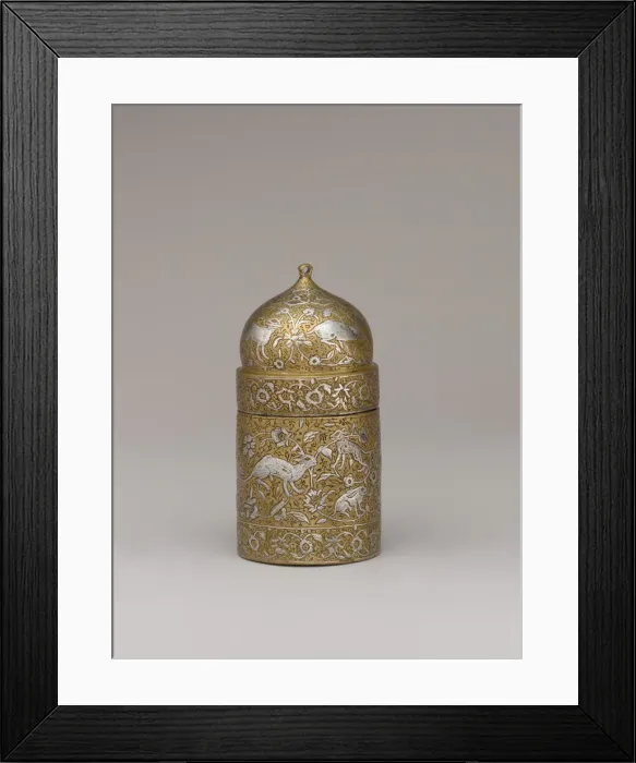 Framed Print : Inkwell with Floral and Animal Imagery, Iran, 16th century. Creator: Unknown Framed Print : Inkwell with Floral and Animal Imagery, Iran, 16th century. Creator: Unknown