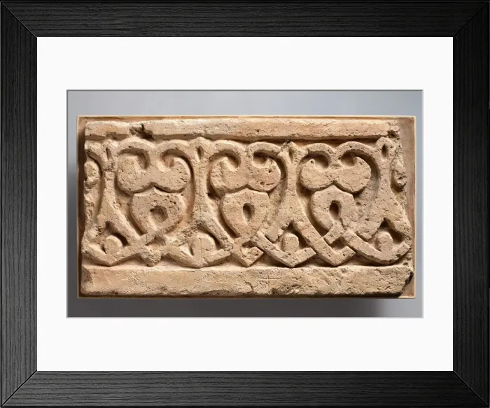Framed Print : Fragment of a Frieze, Iran, 11th century. Creator: Unknown Framed Print : Fragment of a Frieze, Iran, 11th century. Creator: Unknown