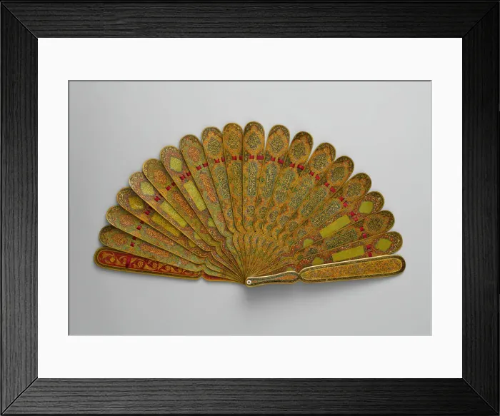 Framed Print : Fan with Poetic Verses, Iran, dated A. H. 1301 / A. D. 1883-84. Creator: Unknown Framed Print : Fan with Poetic Verses, Iran, dated A. H. 1301 / A. D. 1883-84. Creator: Unknown