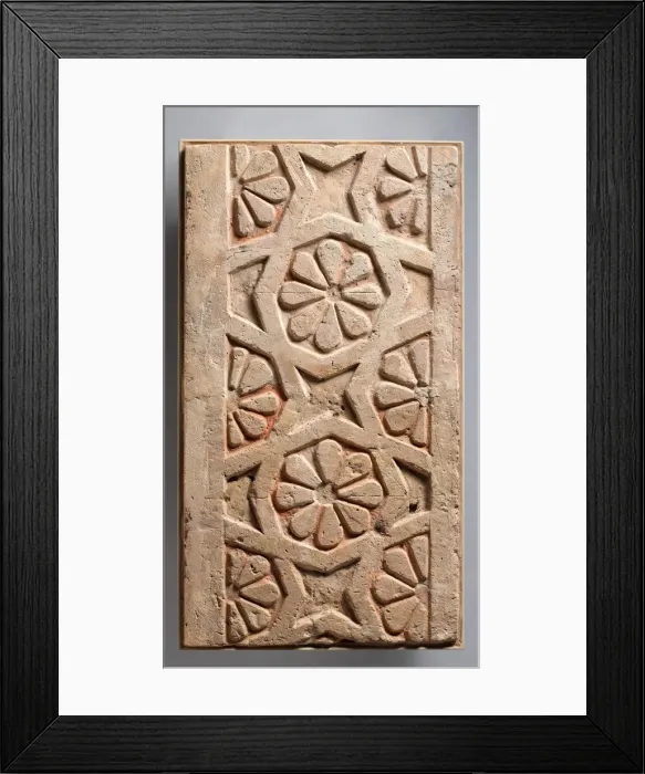 Framed Print : Fragment of a Frieze, Iran, 11th century. Creator: Unknown Framed Print : Fragment of a Frieze, Iran, 11th century. Creator: Unknown