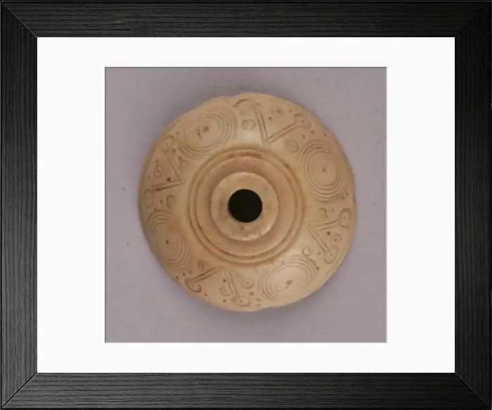 Framed Print : Spindle Whorl, Iran, 9th-10th century. Creator: Unknown Framed Print : Spindle Whorl, Iran, 9th-10th century. Creator: Unknown