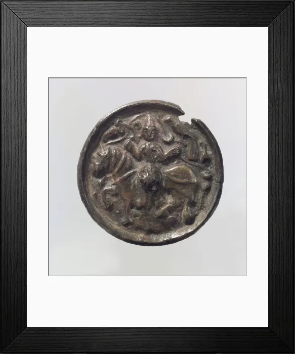 Framed Print : Mirror, Iran or Central Asia, 11th-12th century. Creator: Unknown Framed Print : Mirror, Iran or Central Asia, 11th-12th century. Creator: Unknown