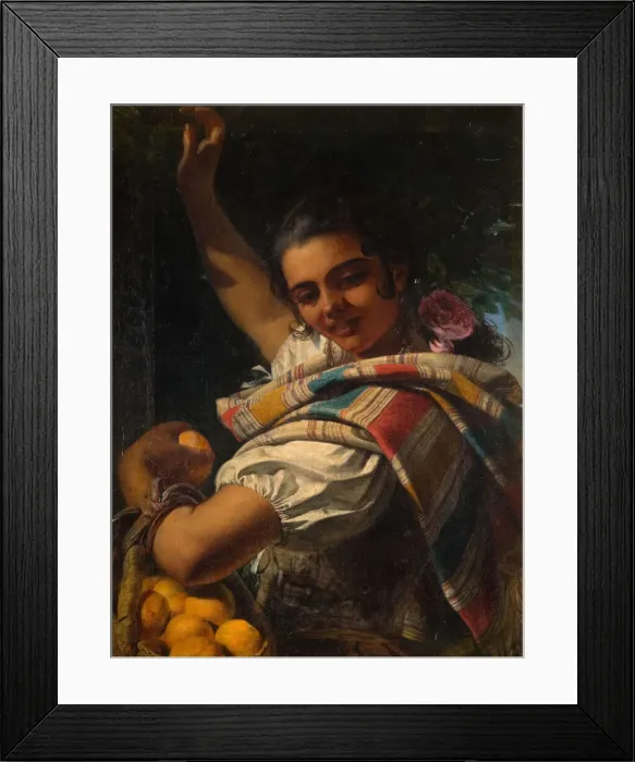 Framed Print : The Orange Girl, 1854. Creator: John Phillip Framed Print : The Orange Girl, 1854. Creator: John Phillip