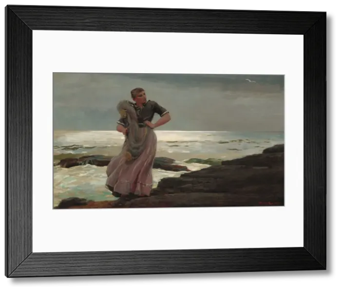 Framed Print : A Light on the Sea, 1897. Creator: Winslow Homer Framed Print : A Light on the Sea, 1897. Creator: Winslow Homer