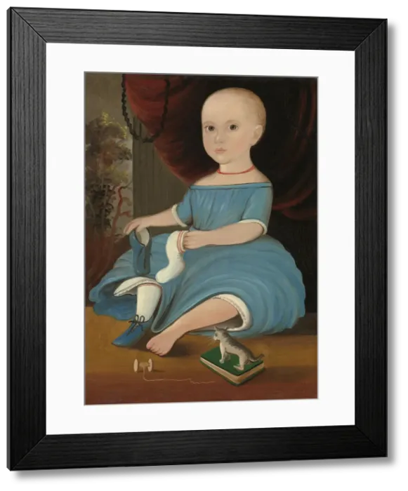 Framed Print : Baby in Blue, c. 1845. Creator: William Matthew Prior Framed Print : Baby in Blue, c. 1845. Creator: William Matthew Prior