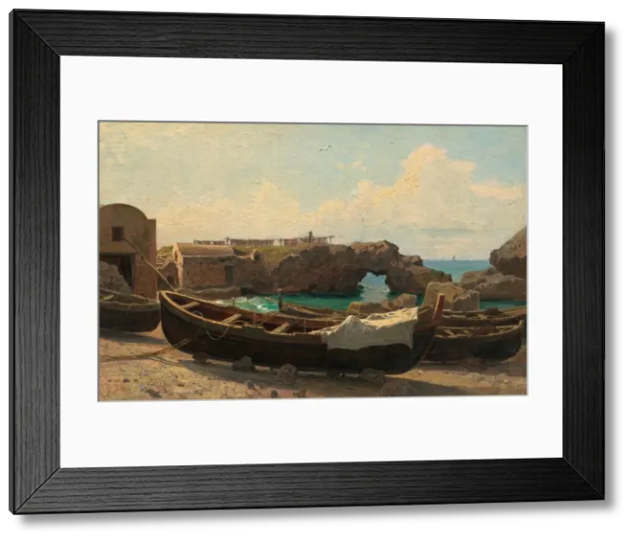 Framed Print : Marina Piccola, Capri, c. 1858. Creator: William Stanley Haseltine Framed Print : Marina Piccola, Capri, c. 1858. Creator: William Stanley Haseltine