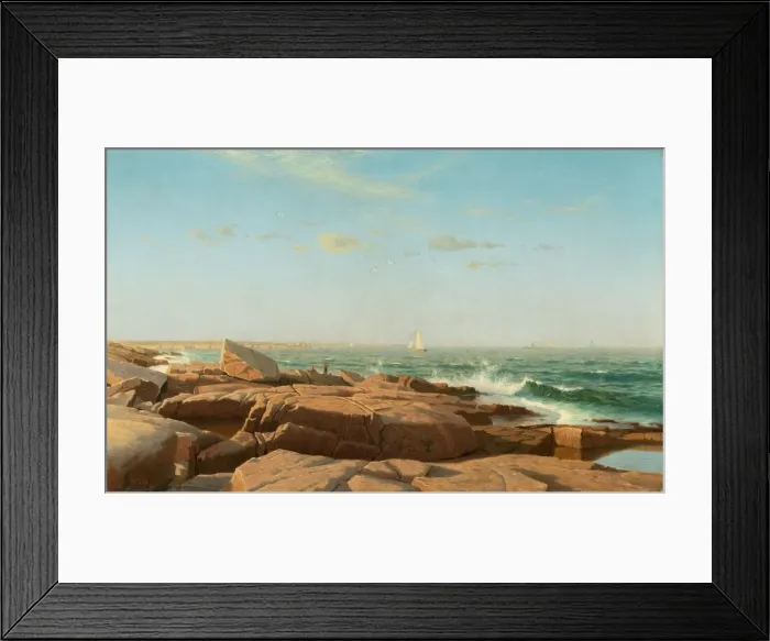 Framed Print : Narragansett Bay, 1864. Creator: William Stanley Haseltine Framed Print : Narragansett Bay, 1864. Creator: William Stanley Haseltine