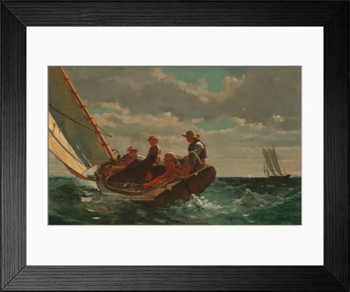 Framed Print : Breezing Up (A Fair Wind), 1873-1876. Creator: Winslow Homer Framed Print : Breezing Up (A Fair Wind), 1873-1876. Creator: Winslow Homer