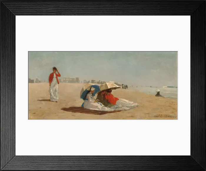 Framed Print : East Hampton Beach, Long Island, 1874. Creator: Winslow Homer