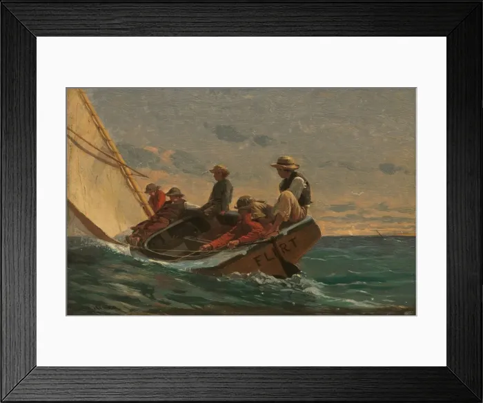 Framed Print : The Flirt, 1874. Creator: Winslow Homer Framed Print : The Flirt, 1874. Creator: Winslow Homer