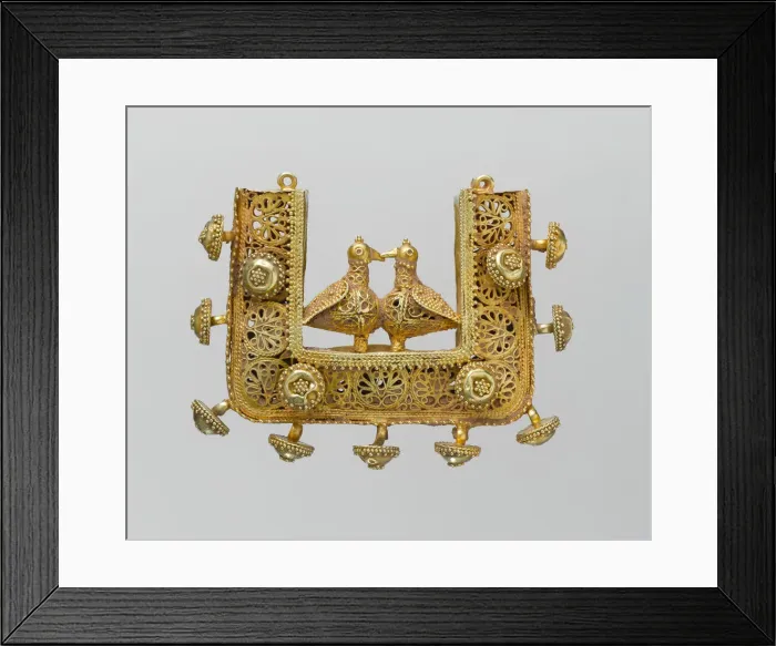 Framed Print : Earrings and Pendant, Iran, 11th-12th century. Creator: Unknown Framed Print : Earrings and Pendant, Iran, 11th-12th century. Creator: Unknown