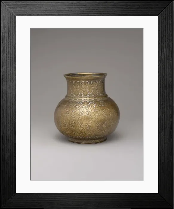 Framed Print : Inlaid Ewer, Iran, late 15th- first quarter 16th century. Creator: Unknown Framed Print : Inlaid Ewer, Iran, late 15th- first quarter 16th century. Creator: Unknown