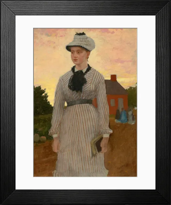 Framed Print : The Red School House, 1873. Creator: Winslow Homer Framed Print : The Red School House, 1873. Creator: Winslow Homer