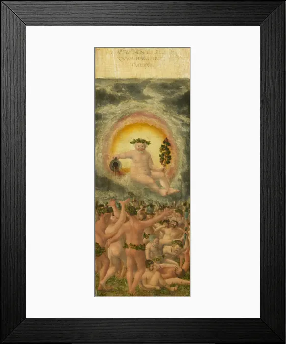 Framed Print : The Rule of Bacchus [left panel], c. 1535. Creator: Workshop of Albrecht Altdorfer