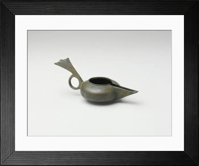 Framed Print : Oil Lamp, Iran, 9th century. Creator: Unknown Framed Print : Oil Lamp, Iran, 9th century. Creator: Unknown