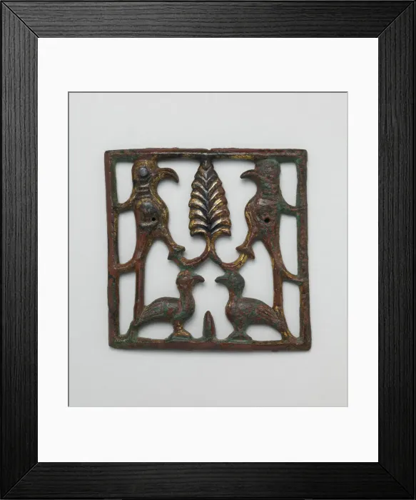Framed Print : AppliquePlaque with a Tree and Four Birds, Iran or Iraq, 12th century Framed Print : AppliquePlaque with a Tree and Four Birds, Iran or Iraq, 12th century