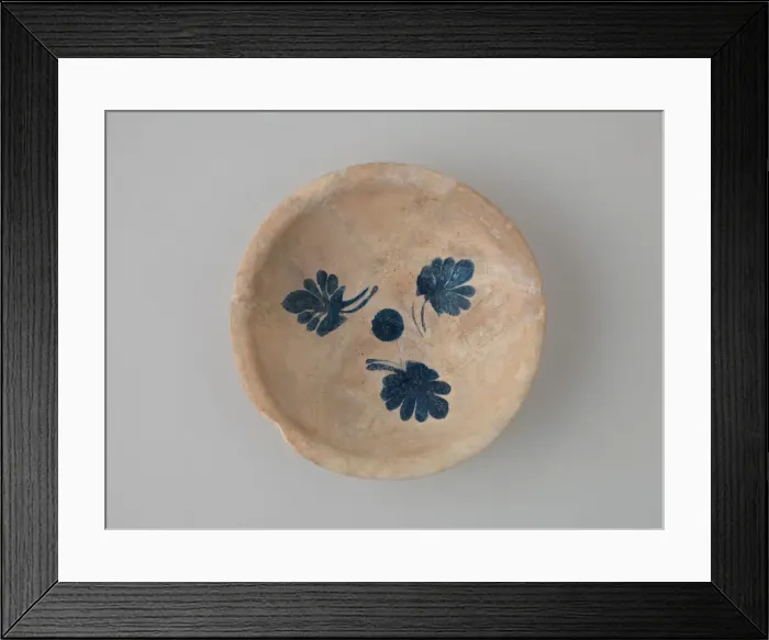 Framed Print : Imported Cobalt-on-White Bowl, Iraq or western Iran, 9th-10th century. Creator: Unknown Framed Print : Imported Cobalt-on-White Bowl, Iraq or western Iran, 9th-10th century. Creator: Unknown