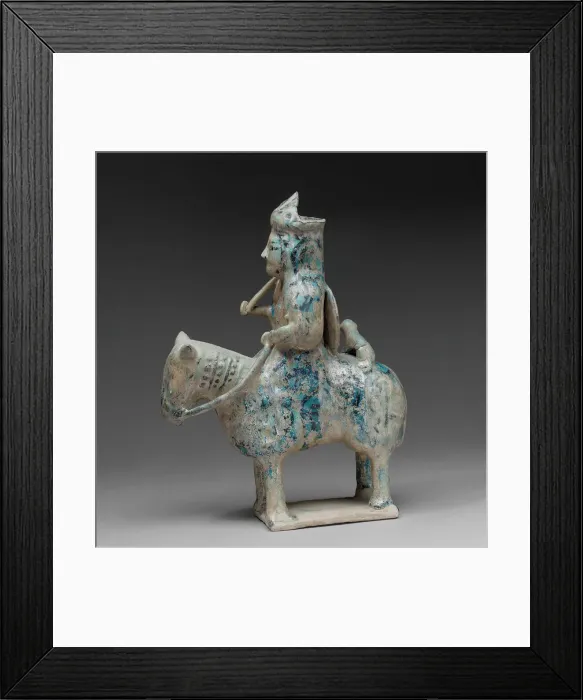 Framed Print : Mounted Hunter with Cheetah, Jazira (or Iran?), 12th-early 13th century. Creator: Unknown Framed Print : Mounted Hunter with Cheetah, Jazira (or Iran?), 12th-early 13th century. Creator: Unknown