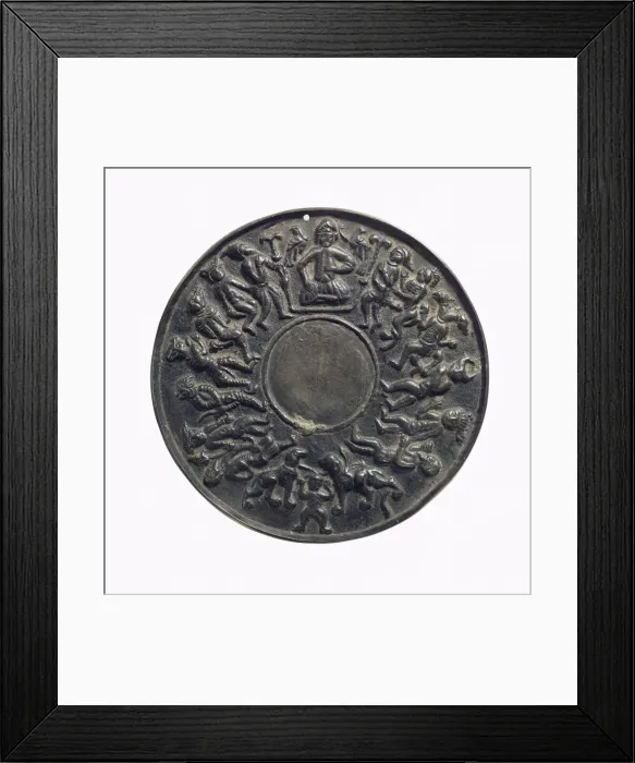 Framed Print : Mirror, Northwestern Iran or Turkey, 12th-13th century. Creator: Unknown Framed Print : Mirror, Northwestern Iran or Turkey, 12th-13th century. Creator: Unknown