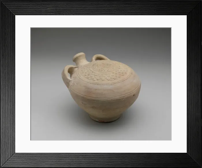 Framed Print : Flask with Molded Decoration, Iran, 12th-13th century. Creator: Unknown Framed Print : Flask with Molded Decoration, Iran, 12th-13th century. Creator: Unknown