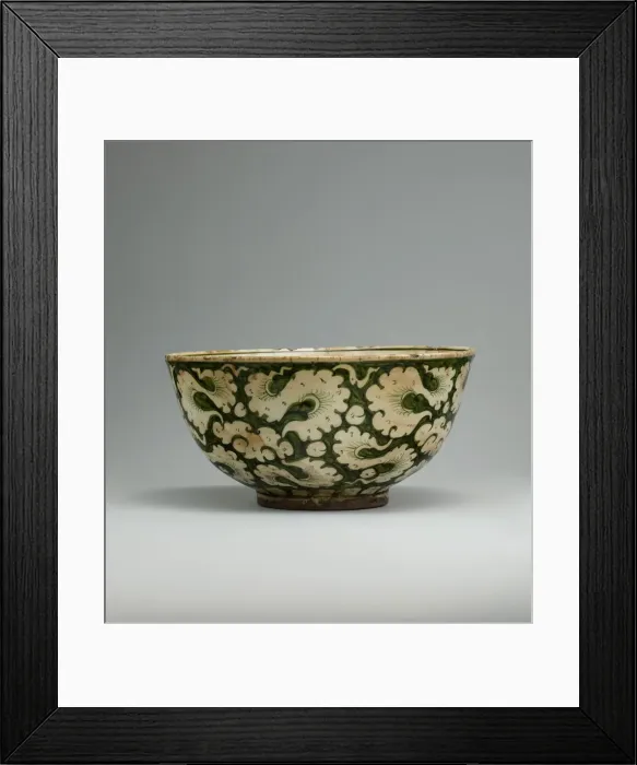 Framed Print : Polychrome Bowl with Cloud Decoration, Iran, late 17th-early 18th century Framed Print : Polychrome Bowl with Cloud Decoration, Iran, late 17th-early 18th century