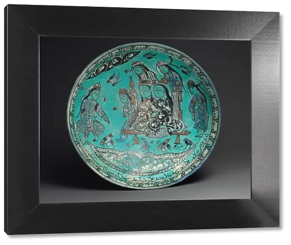 Bowl with a Majlis Scene by a Pond, Iran, dated A. H. 582  /  A. D. 1186. Creator: Abu Zayd