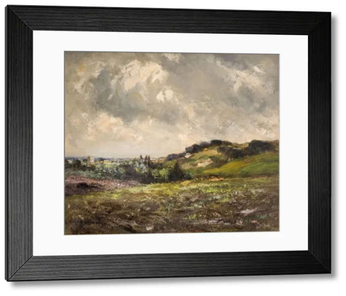 Framed Print : Windswept Hills, 1880-1930. Creator: John Rabone Harvey Framed Print : Windswept Hills, 1880-1930. Creator: John Rabone Harvey