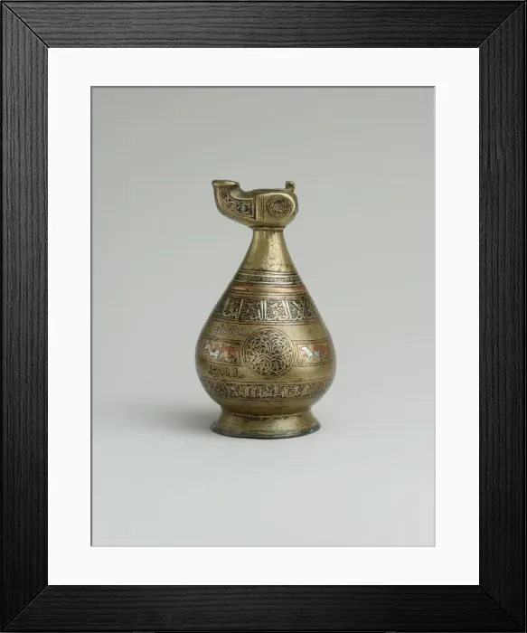 Framed Print : Ewer with Lamp-Shaped Spout, Iran, 12th century. Creator: Unknown Framed Print : Ewer with Lamp-Shaped Spout, Iran, 12th century. Creator: Unknown
