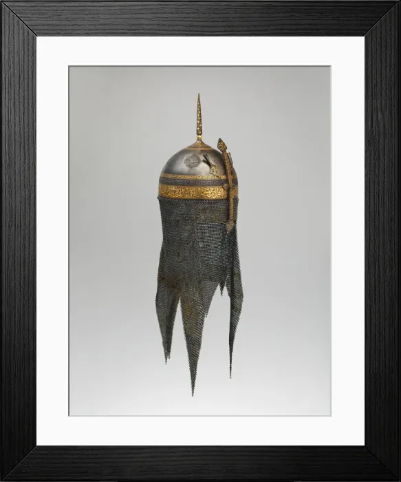 Framed Print : Helmet with Talismanic Inscriptions, Iran, 18th century. Creator: Unknown Framed Print : Helmet with Talismanic Inscriptions, Iran, 18th century. Creator: Unknown