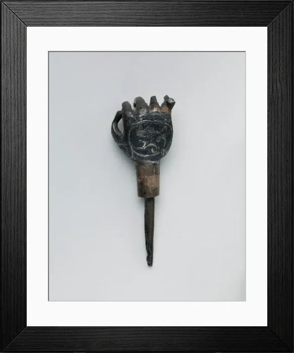 Framed Print : Hand with Niello Decoration, Iran, 11th-12th century. Creator: Unknown Framed Print : Hand with Niello Decoration, Iran, 11th-12th century. Creator: Unknown