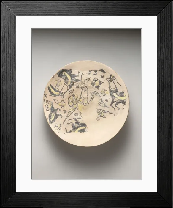 Framed Print : Base of a Footed Buff Ware Vessel, Iran, late 8th-9th century. Creator: Unknown Framed Print : Base of a Footed Buff Ware Vessel, Iran, late 8th-9th century. Creator: Unknown