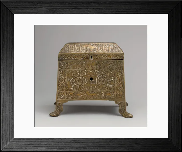 Framed Print : Casket with Figural Imagery, Iran, mid-13th century. Creator: Unknown Framed Print : Casket with Figural Imagery, Iran, mid-13th century. Creator: Unknown