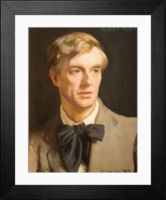 Framed Print : Portrait of Albert Toft (1862-1949), 1913. Creator: George Clausen Framed Print : Portrait of Albert Toft (1862-1949), 1913. Creator: George Clausen