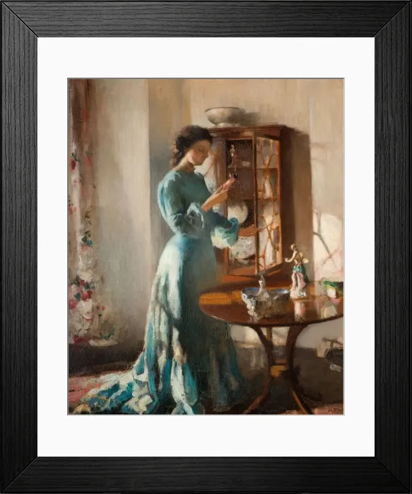 Framed Print : The China Cabinet, 1903. Creator: Henry Tonks