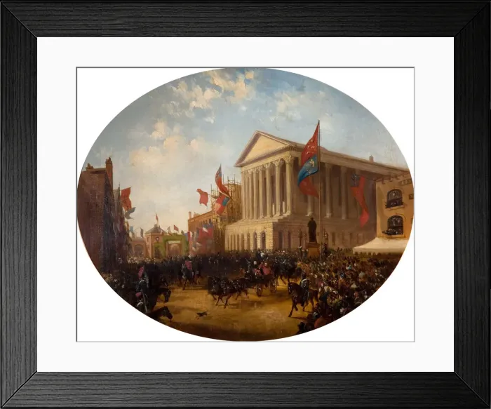 Framed Print : The Duke of Cambridge Leaving the Town Hall, Birmingham, 1857. Creator: Samuel Lines Framed Print : The Duke of Cambridge Leaving the Town Hall, Birmingham, 1857. Creator: Samuel Lines