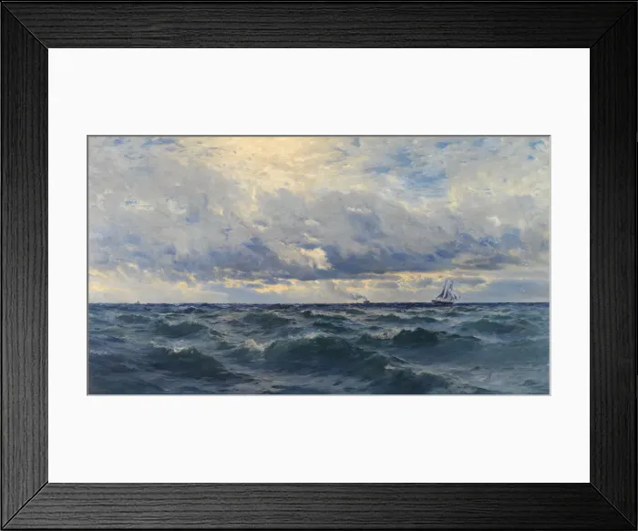 Framed Print : Newhaven Packet, 1885. Creator: Henry Moore Framed Print : Newhaven Packet, 1885. Creator: Henry Moore