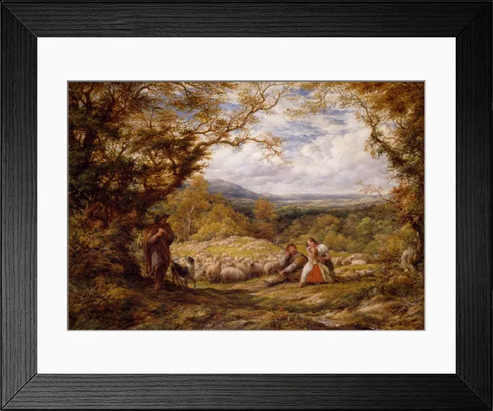 Framed Print : The Sheep Drive, 1863. Creator: John Linnell Framed Print : The Sheep Drive, 1863. Creator: John Linnell