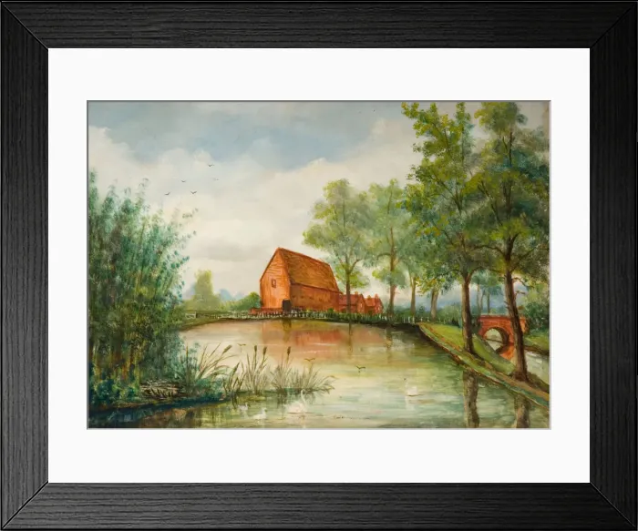 Framed Print : Old Pebble Mill Pool, Birmingham, (19th century). Creator: J. Booth Framed Print : Old Pebble Mill Pool, Birmingham, (19th century). Creator: J. Booth