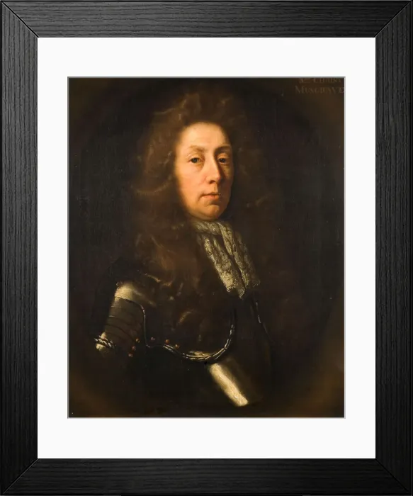 Framed Print : Portrait Of Sir Charles Musgrave, 1691. Creator: John Riley
