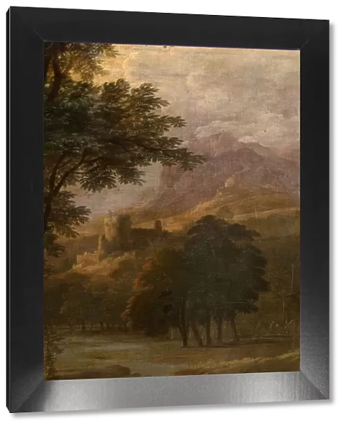 Landscape With Castle In Distance, 1725. Creator: School of Jacques Rousseau