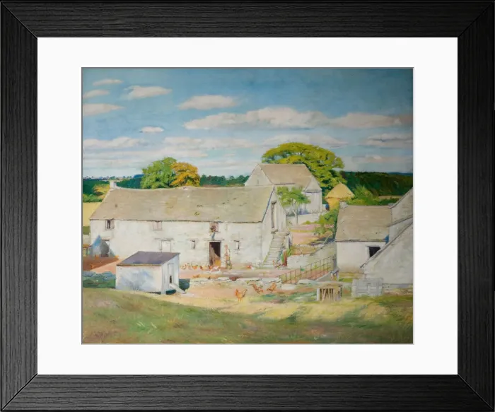 Framed Print : Oakridge Farm - Late Summer, 1933. Creator: William Rothenstein Framed Print : Oakridge Farm - Late Summer, 1933. Creator: William Rothenstein
