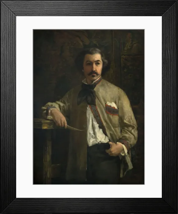 Framed Print : Portrait of Antoine Etex (1808-88), 1855. Creator: Thomas Couture Framed Print : Portrait of Antoine Etex (1808-88), 1855. Creator: Thomas Couture
