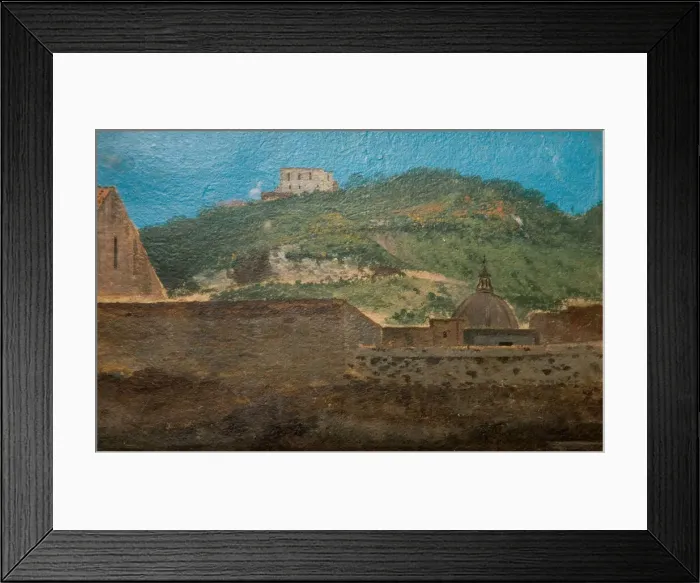 Framed Print : A Hilltop Near Naples, 1782. Creator: Thomas Jones Framed Print : A Hilltop Near Naples, 1782. Creator: Thomas Jones