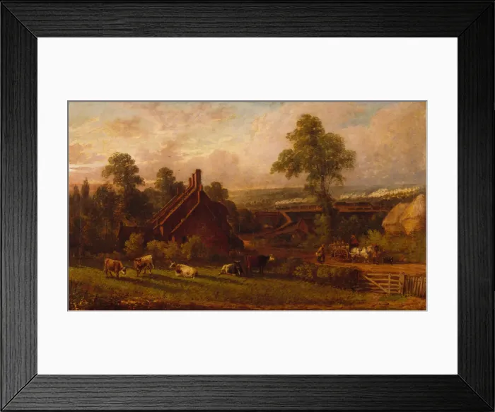 Framed Print : Railway line at Northfield?, 1871. Creator: Thomas Thomas Framed Print : Railway line at Northfield?, 1871. Creator: Thomas Thomas